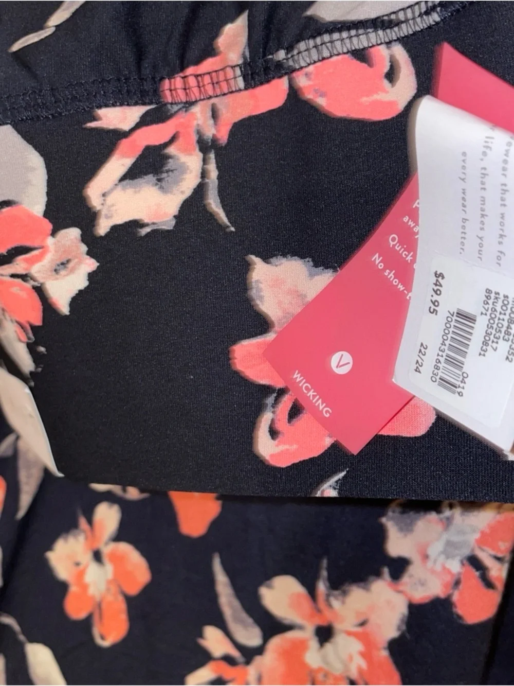 Lane Bryant Navy Floral Cropped Pants‎ W/matching top 22/24 NWT